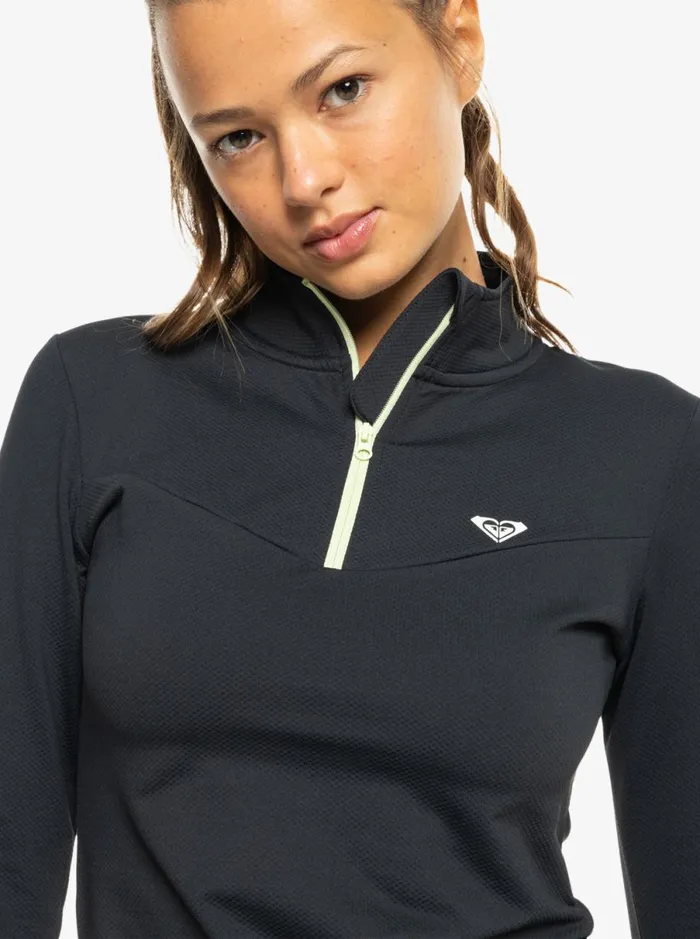 Roxy Waves Of Warmth 8211 Technical Tshirt Anthracite Women TShirts and Tops