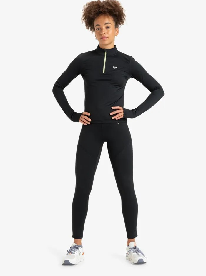Roxy Waves Of Warmth 8211 Technical Tshirt Anthracite Women TShirts and Tops