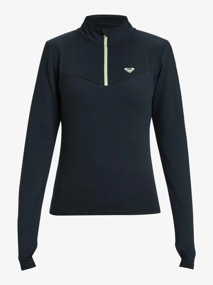 Roxy Waves Of Warmth 8211 Technical Tshirt Anthracite Women TShirts and Tops