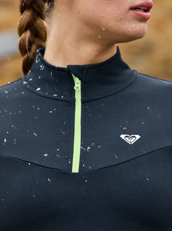 Roxy Waves Of Warmth 8211 Technical Tshirt Anthracite Women TShirts and Tops