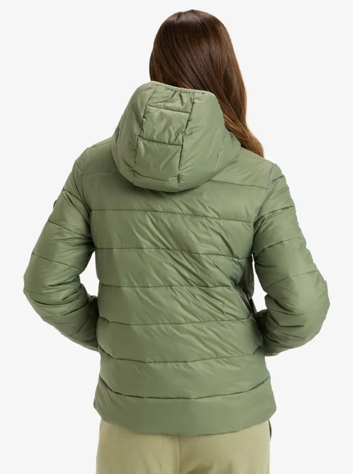 Roxy Wind Bliss 8211 Hooded Padded Jacket Oil Green WomenKids Jackets and Coats