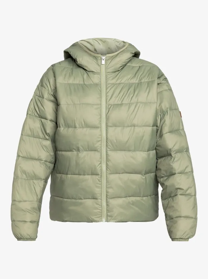 Roxy Wind Bliss 8211 Hooded Padded Jacket Oil Green WomenKids Jackets and Coats