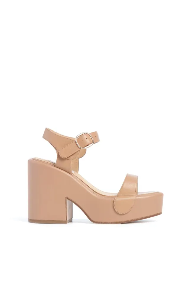 Sandals Women Gabriela Hearst Iris Platform Sandal In Dark Camel Nappa Leather