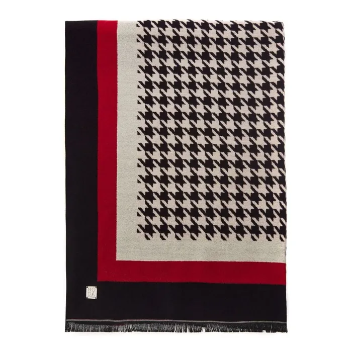 Scarves Women Moda In Pelle Serenascarf Black Red Textile