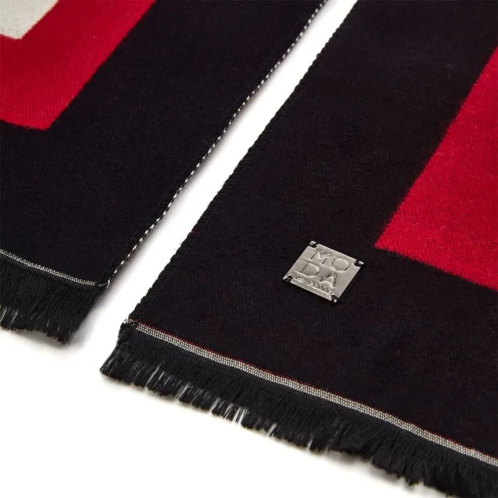 Scarves Women Moda In Pelle Serenascarf Black Red Textile