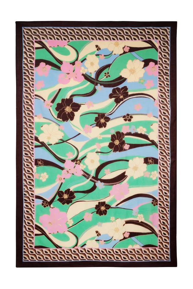 Scarves Women RIXO Mahon Tropical Hibiscus Wave Scarves Women RIXO Mahon Tropical Hibiscus Wave
