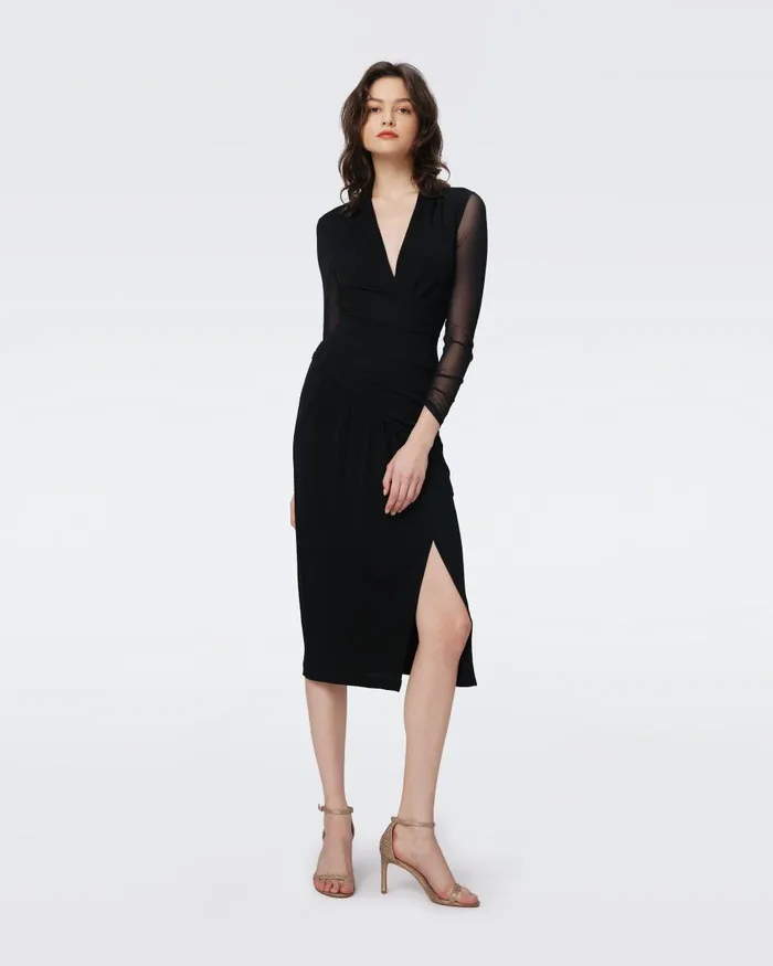 Serina Dress Black Women DVF Dresses