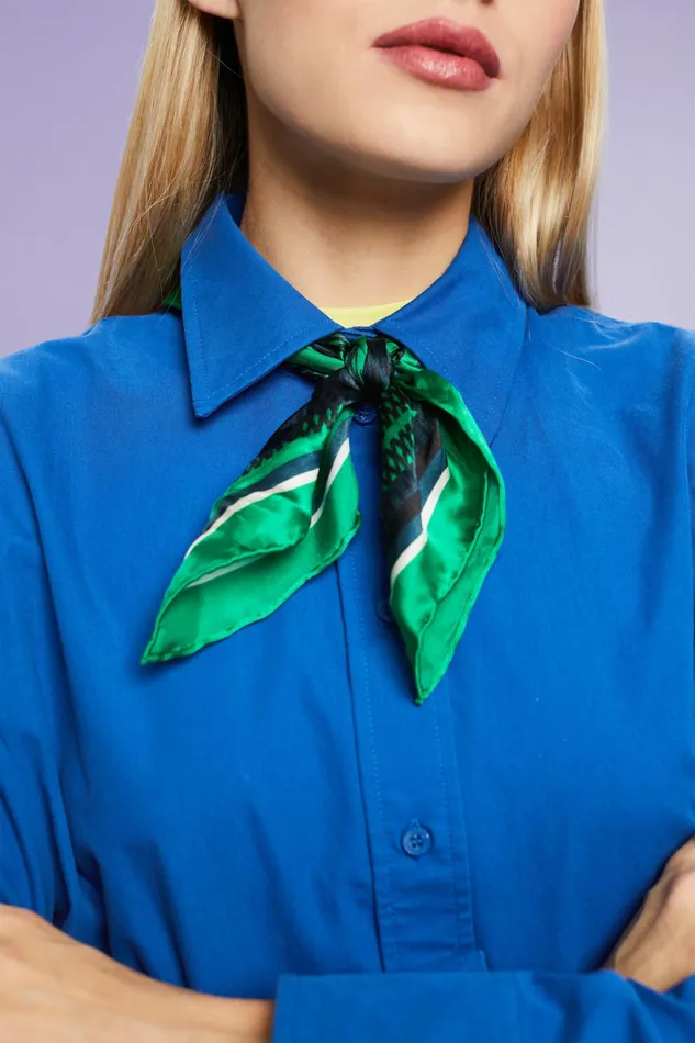 Shirts Blouses Women Esprit CottonPoplin Shirt Bright Blue
