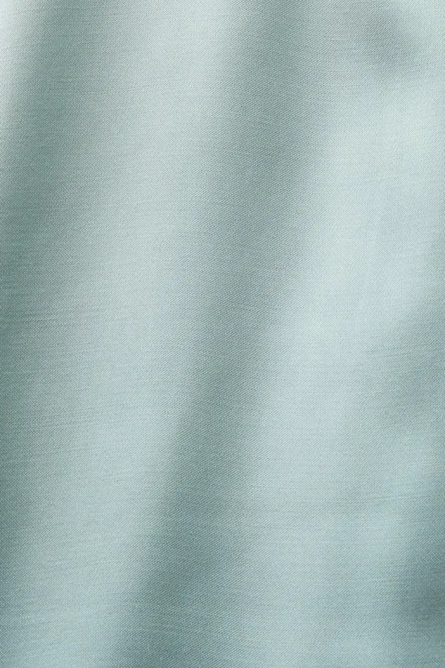 Shirts Blouses Women Esprit Satin VNeck Blouse Light Aqua Green