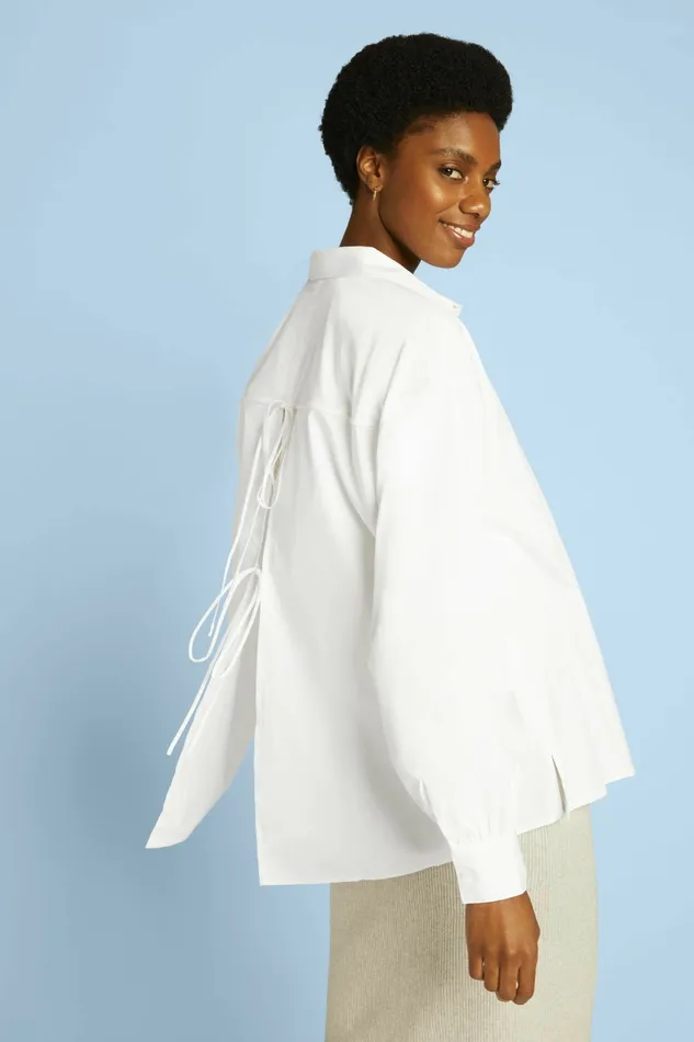 Shirts Blouses Women Esprit TieBack Shirt White