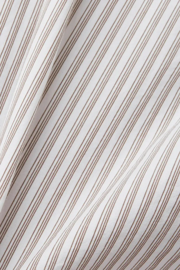 Shirts Men Esprit Striped Sustainable Cotton Shirt Toffee