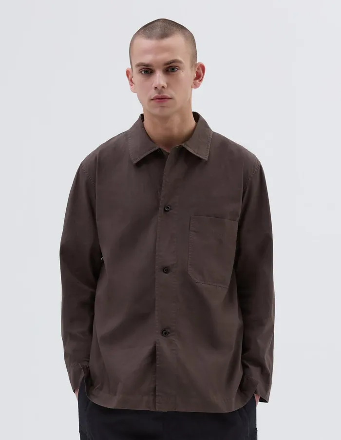 Shirts Men Margaret Howell Mhl Pj Shirt Carob