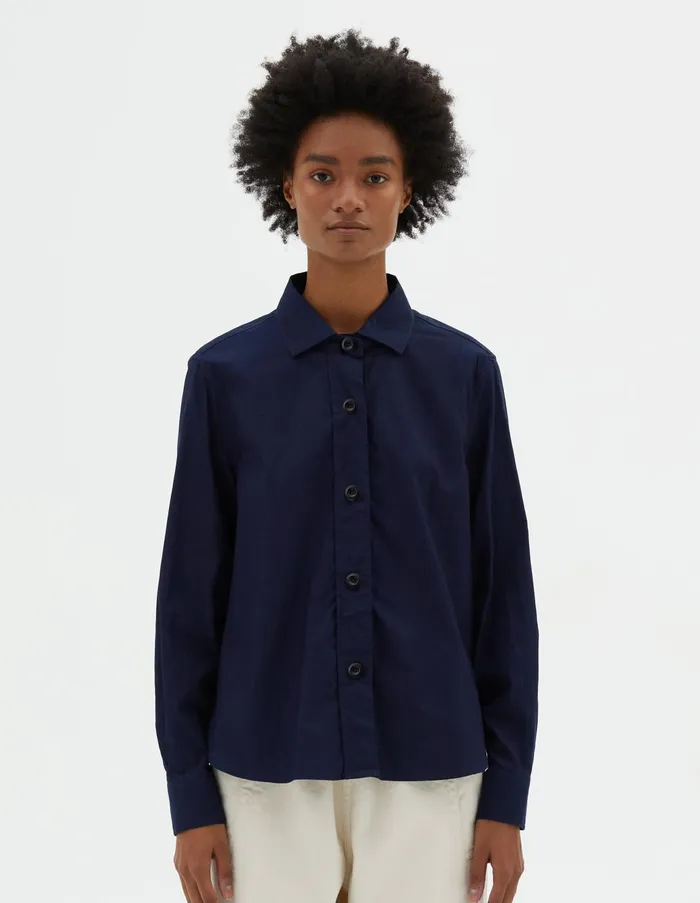 Shirts Women Margaret Howell Mhl Simple Shirt Indigo