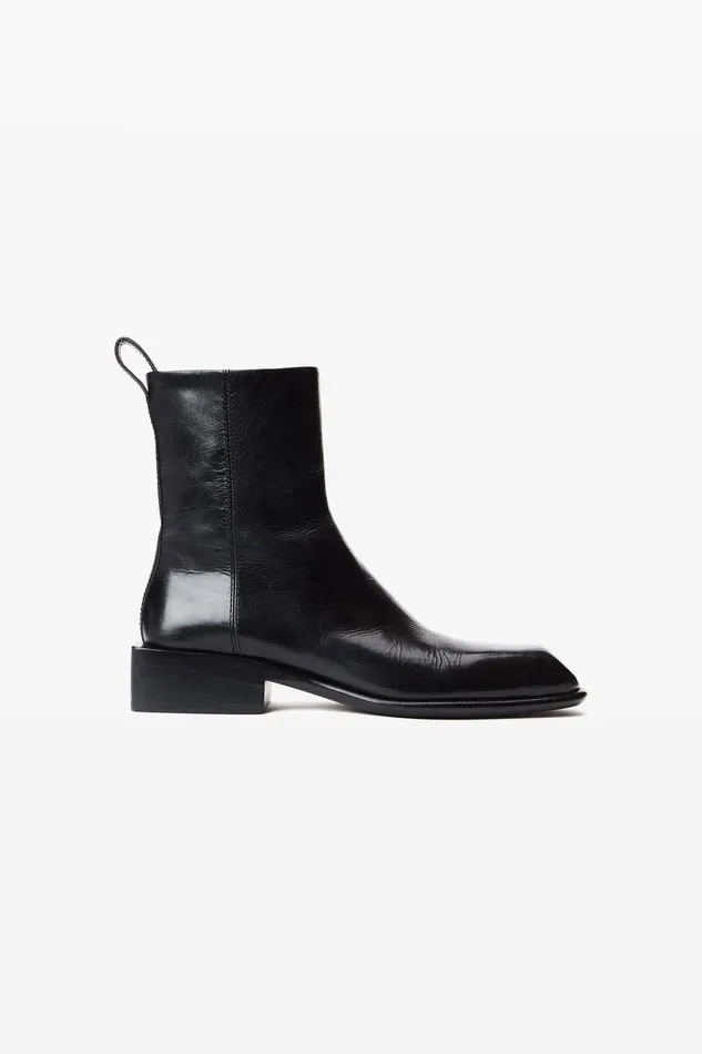 Shoes Women Alexander Wang Throttle Ankle Boot In Calf Leather