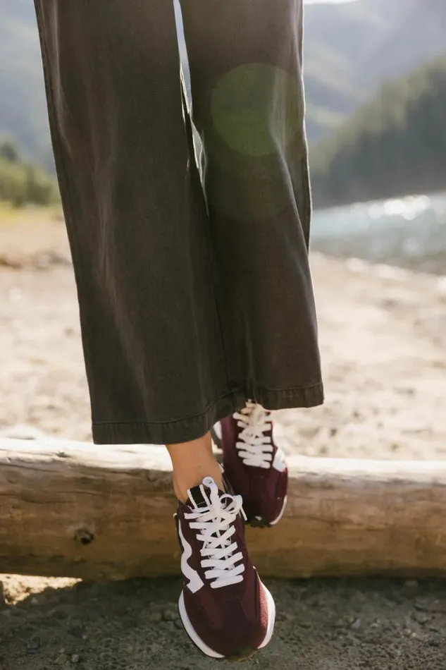Shoes Women Bohme Steve Madden Campo Sneakers In Burgundy Burgundy
