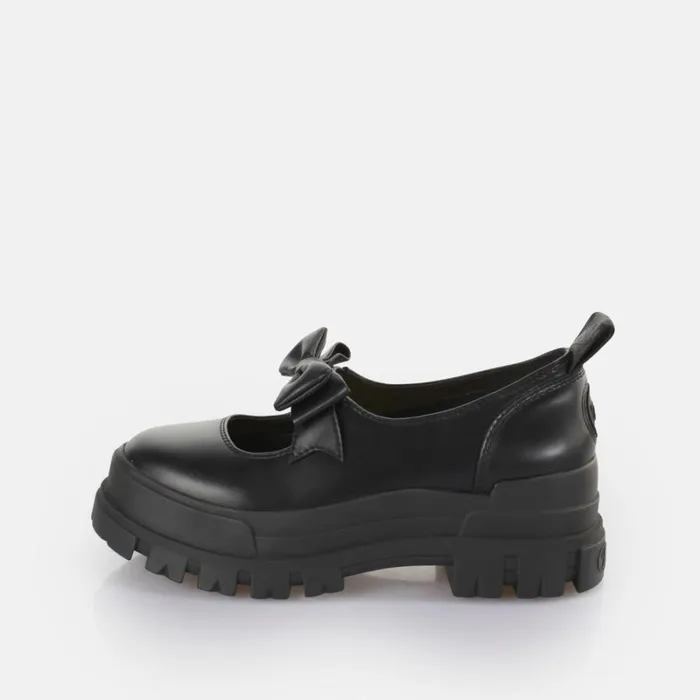 Shop Aspha Ballerina Bow Black BUFFALO Ballet Flats