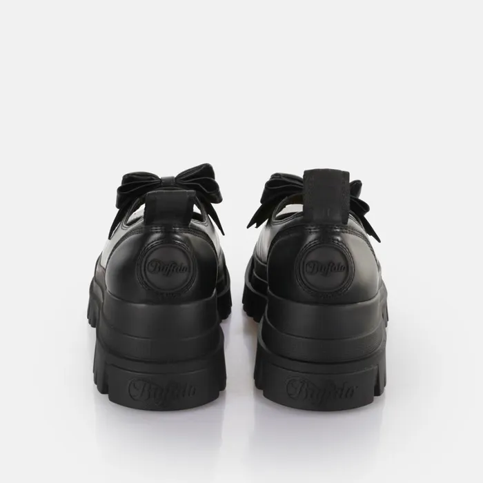 Shop Aspha Ballerina Bow Black BUFFALO Ballet Flats