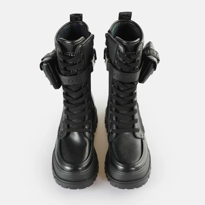 Shop Aspha Com Hi Black BUFFALO Boots and AnkleBoots