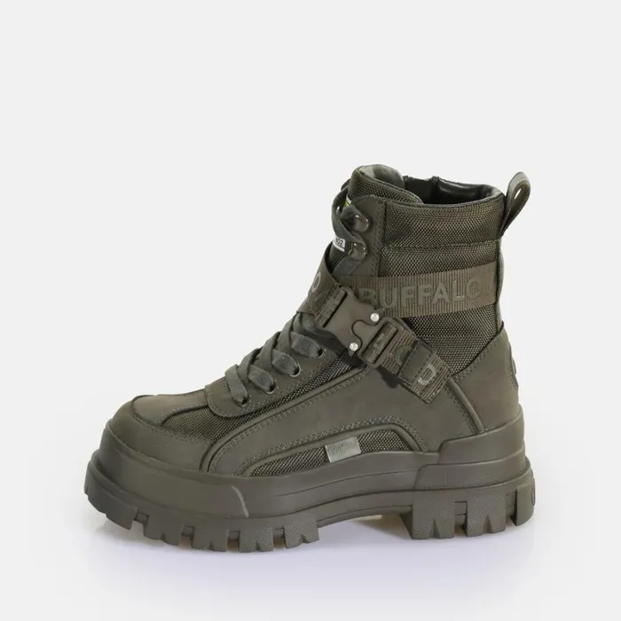 Shop Aspha Com1 Laceup MID Khaki BUFFALO Boots and AnkleBoots
