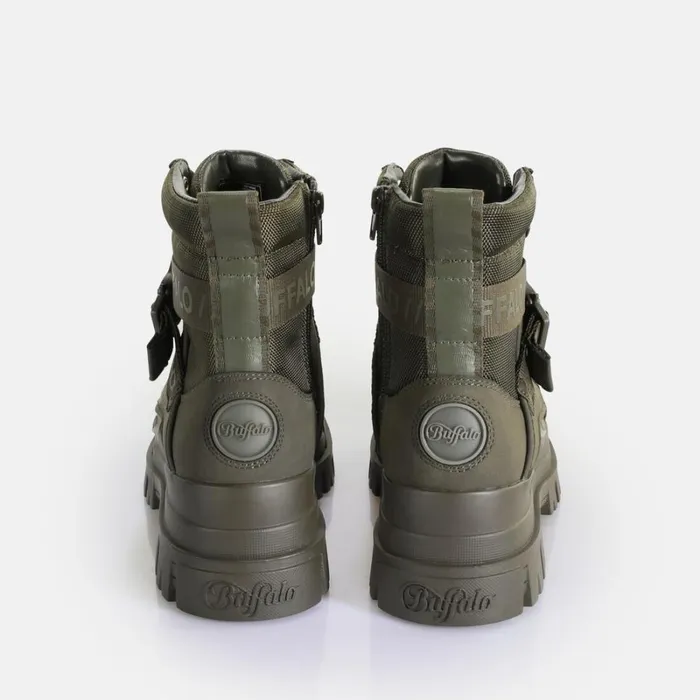 Shop Aspha Com1 Laceup MID Khaki BUFFALO Boots and AnkleBoots