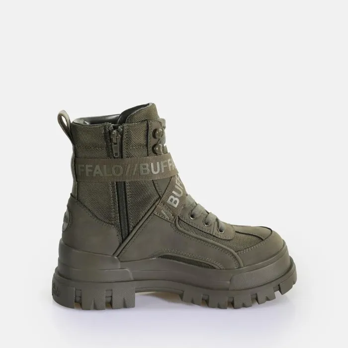 Shop Aspha Com1 Laceup MID Khaki BUFFALO Boots and AnkleBoots