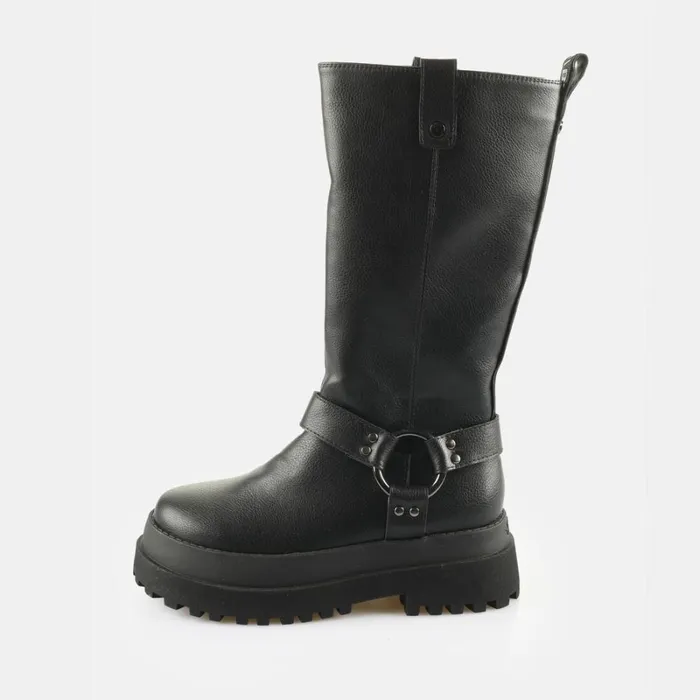 Shop BFL PLUTO BIKER HI 8211 VEGAN NAPPA 8211 BLACK Black BUFFALO Boots and AnkleBoots