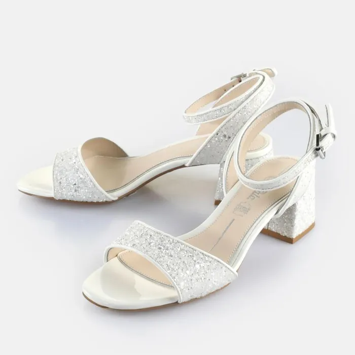 Shop Lucy Shine White Silver BUFFALO Heels