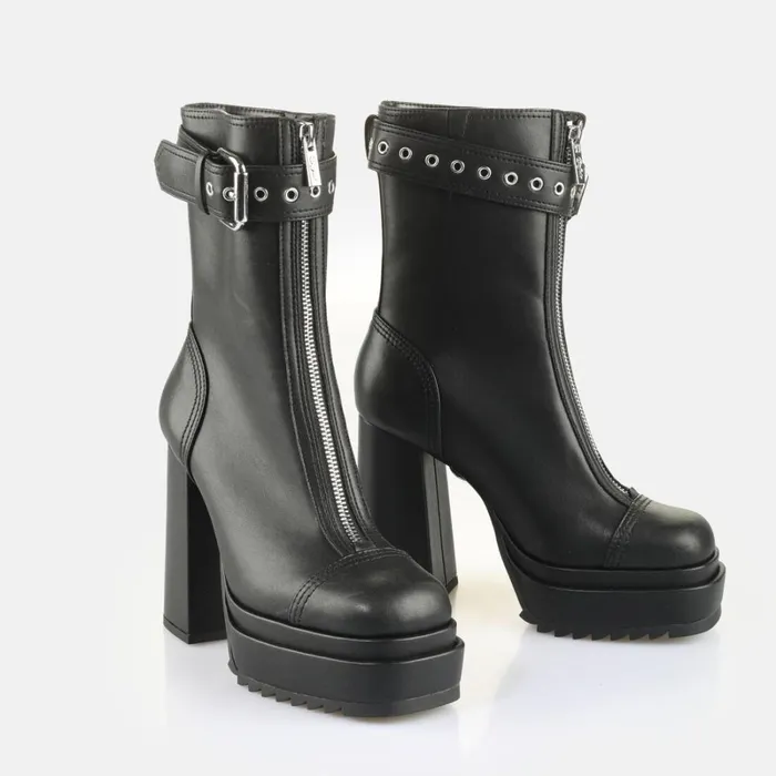 Shop May W Zip Boot Black BUFFALO Boots and AnkleBoots