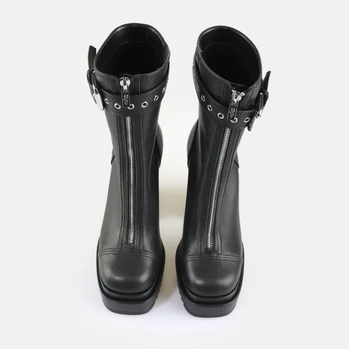 Shop May W Zip Boot Black BUFFALO Boots and AnkleBoots