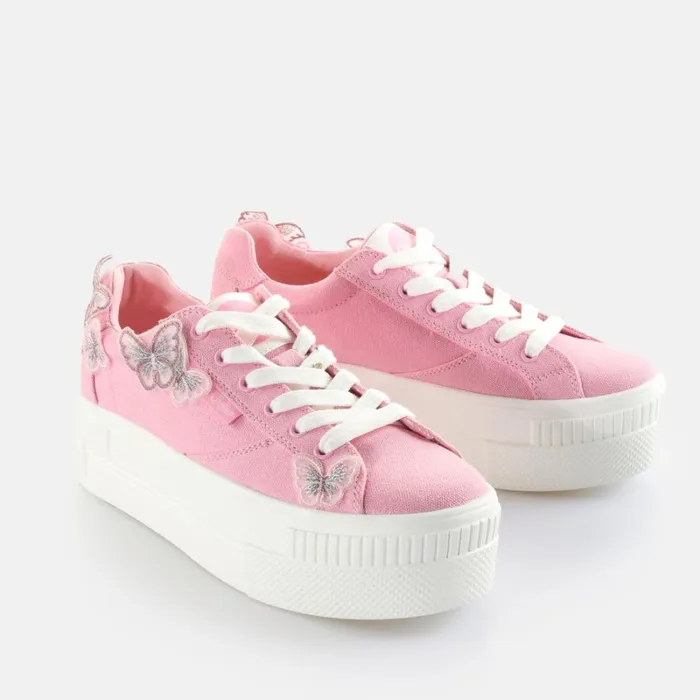 Shop PAIRED BUTTERFLY LACE 8211 ORGANIC COTTON 8211 ROSERED Red BUFFALO Sneakers Shop PAIRED BUTTERFLY LACE 8211 ORGANIC COTTON 8211 ROSERED Red BUFFALO Sneakers