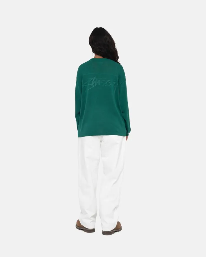 Shop Stussy FOOTBALL SWEATER Green