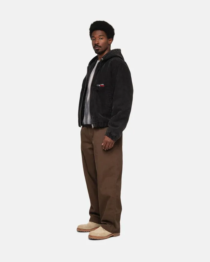 Shop Stussy WORK JACKET INSULATED CANVAS Black