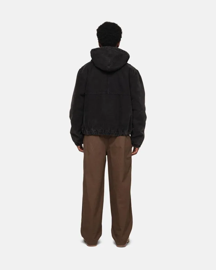 Shop Stussy WORK JACKET INSULATED CANVAS Black