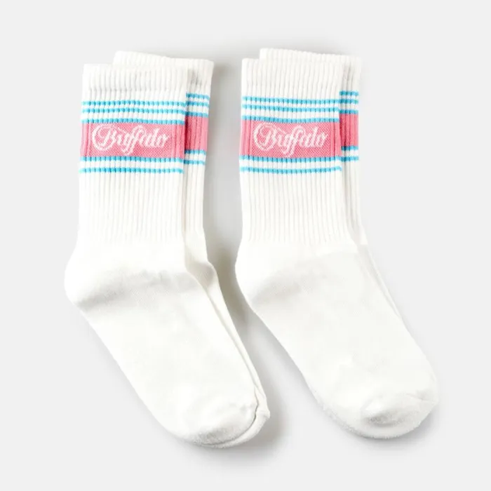 Shop Tennis Stripes 2 Pack Whitemulticolor BUFFALO Socks