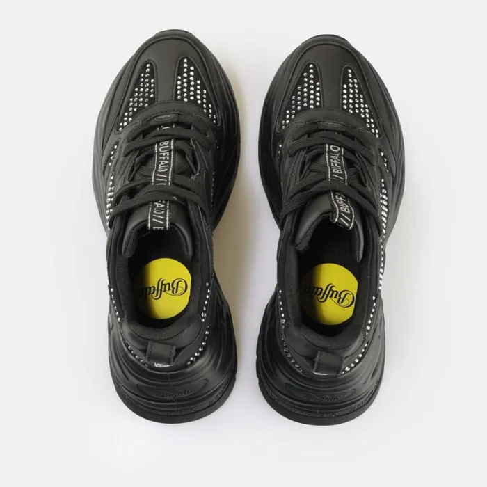 Shop Triplet Glam Blacksilver BUFFALO Sneakers