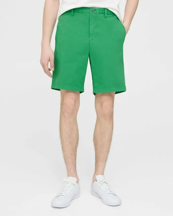Shorts Men Theory Zaine 9 Short In Organic Cotton Jade Green Shorts Men Theory Zaine 9 Short In Organic Cotton Jade Green