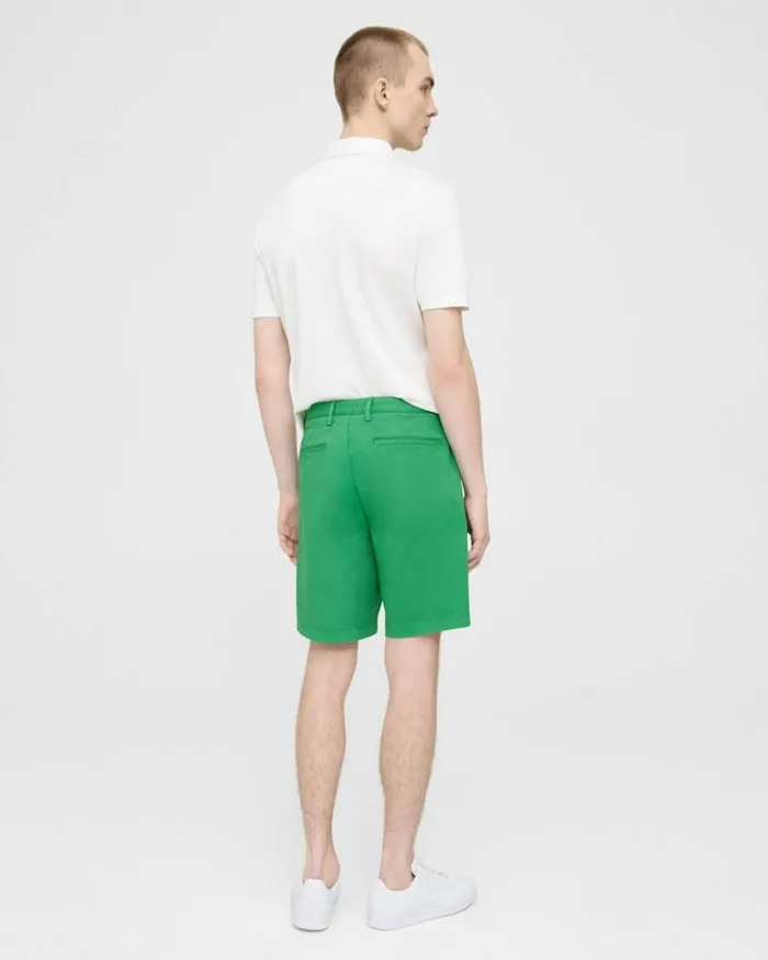 Shorts Men Theory Zaine 9 Short In Organic Cotton Jade Green Shorts Men Theory Zaine 9 Short In Organic Cotton Jade Green