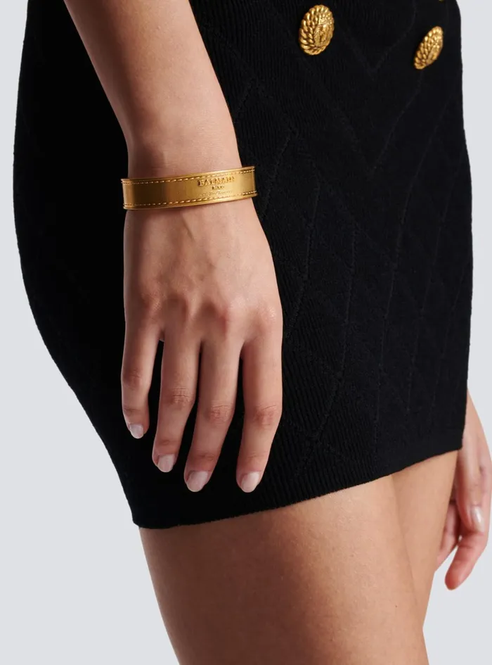 Signature Tubular Bracelet Gold MenWomen Balmain Fashion Jewelry