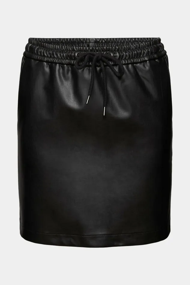 Skirts Shorts Women Esprit Faux Leather Mini Skirt Black