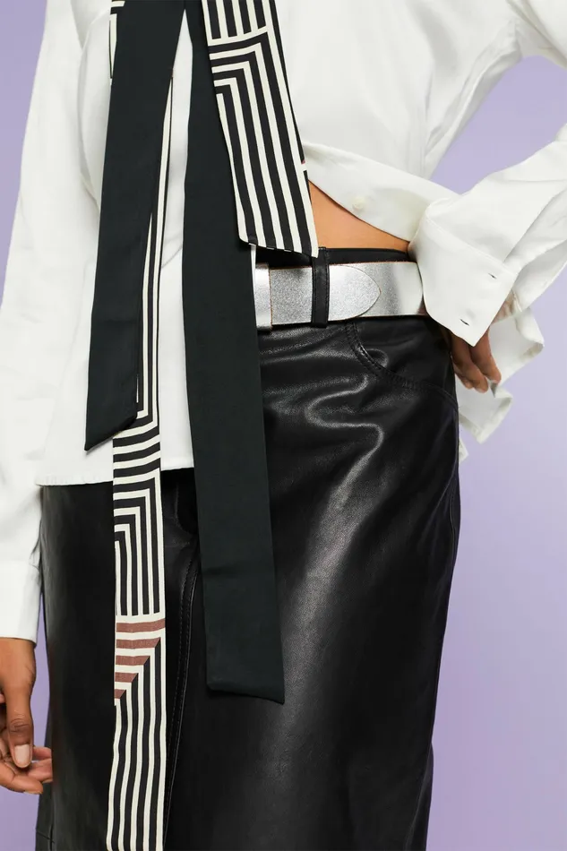 Skirts Shorts Women Esprit Leather Midi Pencil Skirt Black