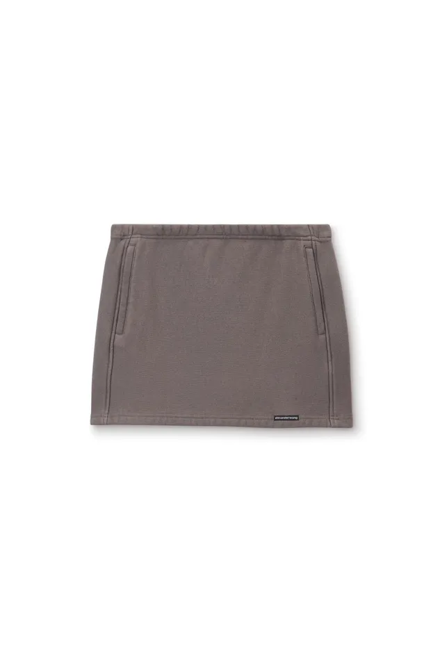 Skirts Women Alexander Wang Acid Wash Miniskirt In Classic Cotton Terry