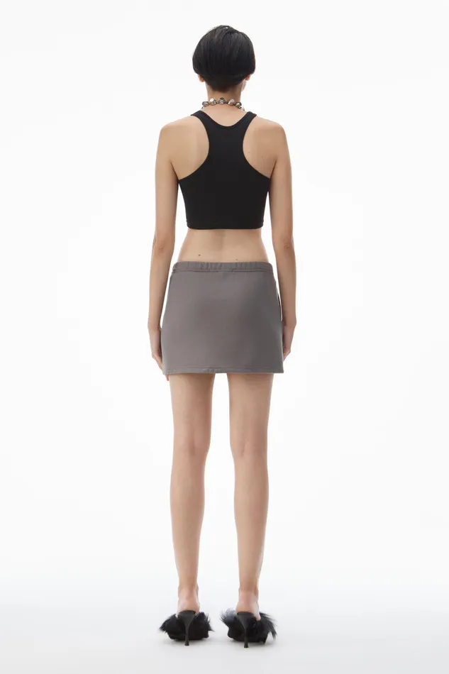 Skirts Women Alexander Wang Acid Wash Miniskirt In Classic Cotton Terry