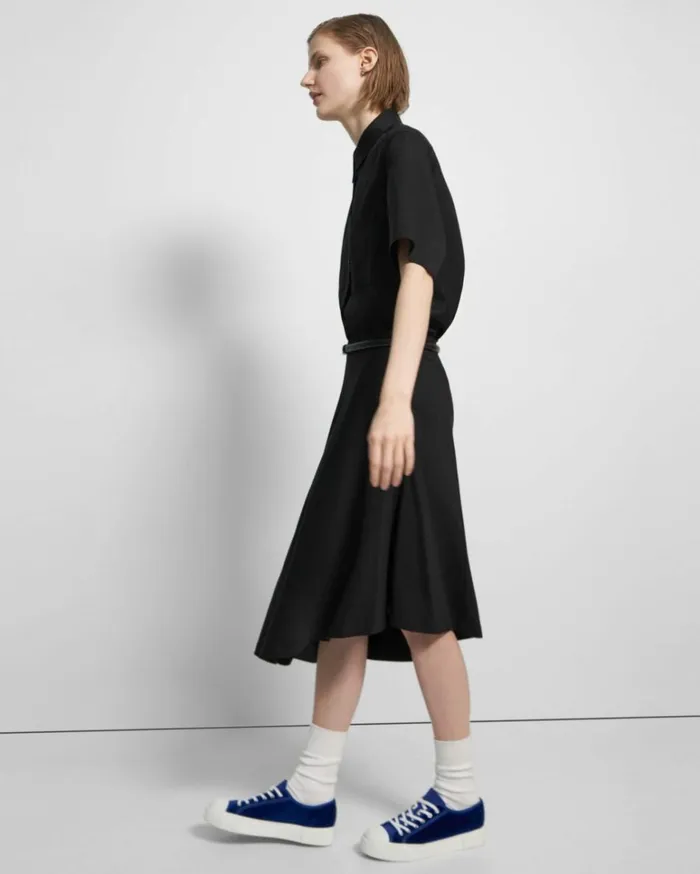 Skirts Women Theory Asymmetrical WoolViscose Skirt Black Skirts Women Theory Asymmetrical WoolViscose Skirt Black