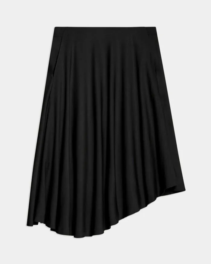 Skirts Women Theory Asymmetrical WoolViscose Skirt Black Skirts Women Theory Asymmetrical WoolViscose Skirt Black