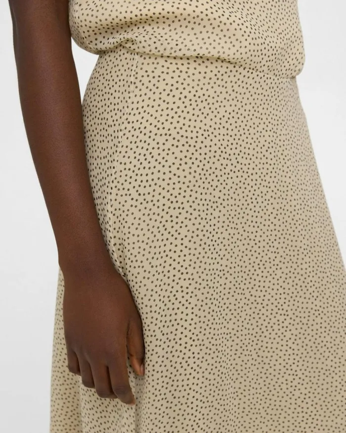 Skirts Women Theory Flared Midi Skirt In Polka Dot Silk Oatmeal Multi Skirts Women Theory Flared Midi Skirt In Polka Dot Silk Oatmeal Multi
