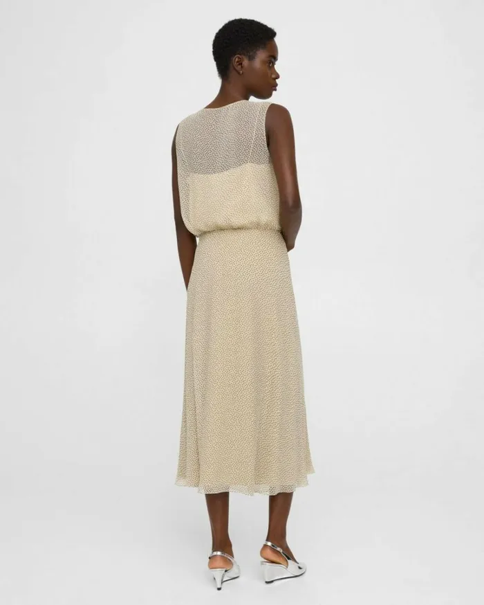 Skirts Women Theory Flared Midi Skirt In Polka Dot Silk Oatmeal Multi Skirts Women Theory Flared Midi Skirt In Polka Dot Silk Oatmeal Multi