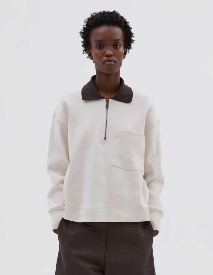 Sportswear Women Margaret Howell Mhl Zip Polo Off White