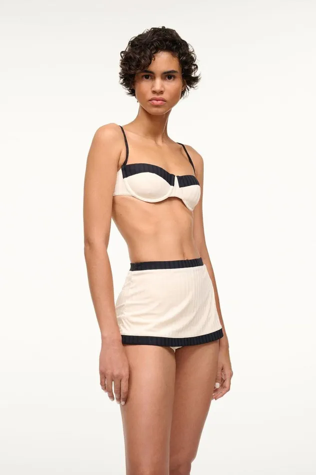 STAUD Bikinis STAUD NELL SWIM SKIRT IVORY BLACK 8211 Women STAUD Bikinis STAUD NELL SWIM SKIRT IVORY BLACK 8211 Women