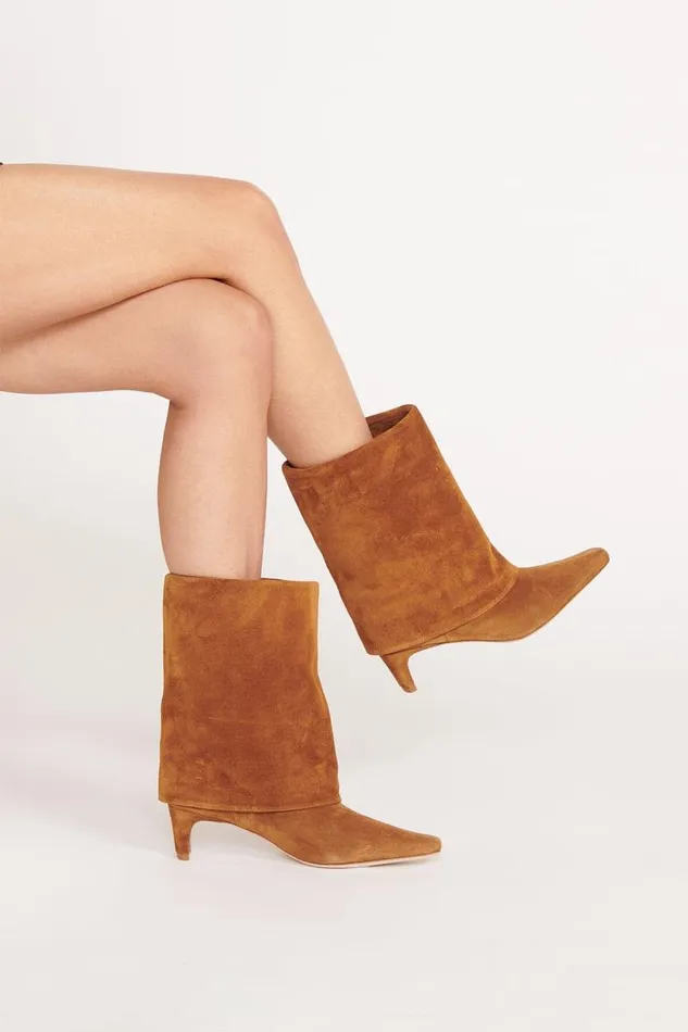 STAUD Boots STAUD WALLY FOLDOVER BOOT TAN 8211 Women