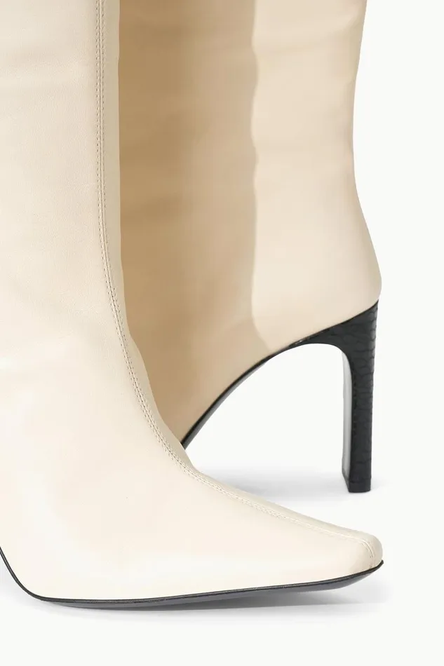 STAUD Boots STAUD WALLY HIGH HEEL BOOT CREAM BLACK 8211 Women